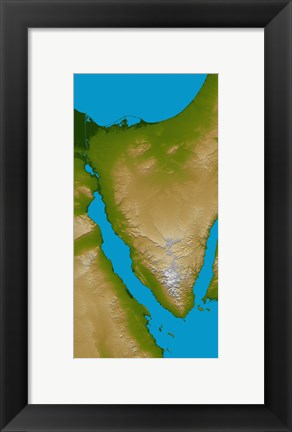 Framed Sinai Peninsula Print