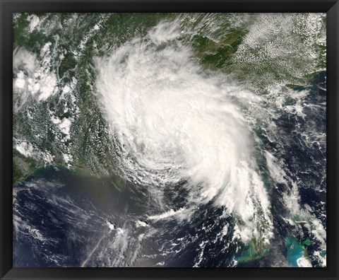 Framed Tropical Storm Fay Ver the Southeastern United States Print