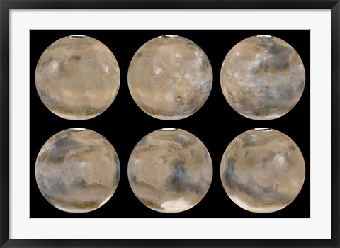 Framed Mid-Northern Summer/Southern Winter on Mars Print