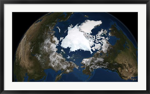 Framed Arctic sea ice Print