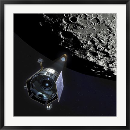 Framed Lunar CRater Observation and Sensing Satellite (LCROSS) Print