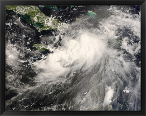 Framed Tropical Storm Gustav in the Caribbean Sea Print