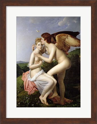 Framed Psyche Receiving the First Kiss of Cupid, 1798 Print