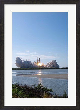 Framed Space Shuttle Discovery Lifts Off Print