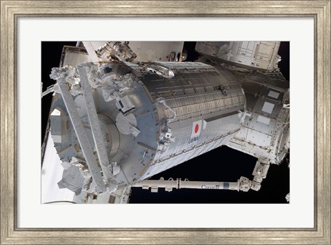 Framed Japanese Pressurized Module, The Japanese Logistics Module, and the Harmony Node Print
