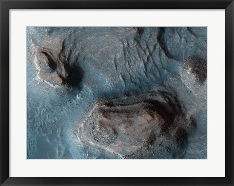 Framed Mesas in the Nilosyrtis Mensae Region of Mars Print