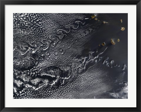 Framed Cloud Vortices over the Cape Verde islands Print