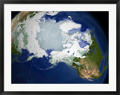 Framed Circum-Arctic Permafrost Print