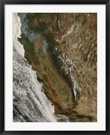 Framed Fires in California Print