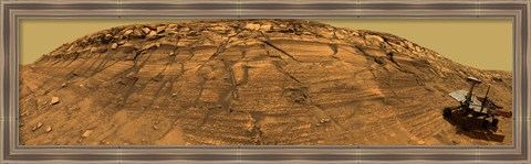 Framed Mars Exploration Rover Opportunity Inside Endurance Crater Print