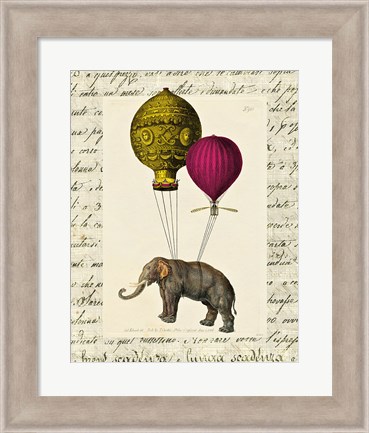 Framed Elephant Ride II Print