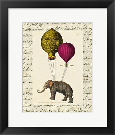 Framed Elephant Ride II Print