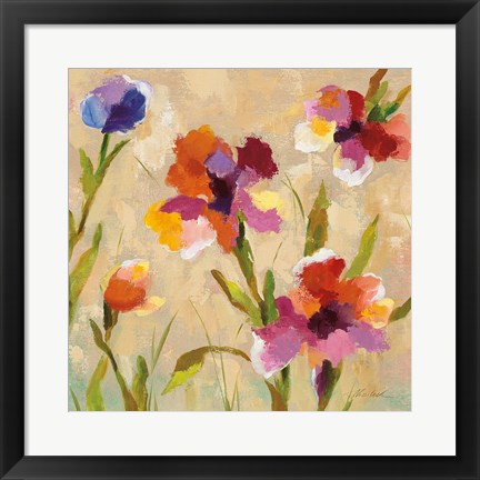 Framed Bold Bright Flowers III Print