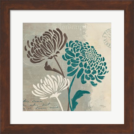 Framed Chrysanthemums II Print