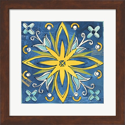 Framed Tuscan Sun Tile I Color Print