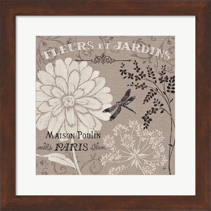 Framed French Linen Garden II Print