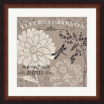 Framed French Linen Garden II Print