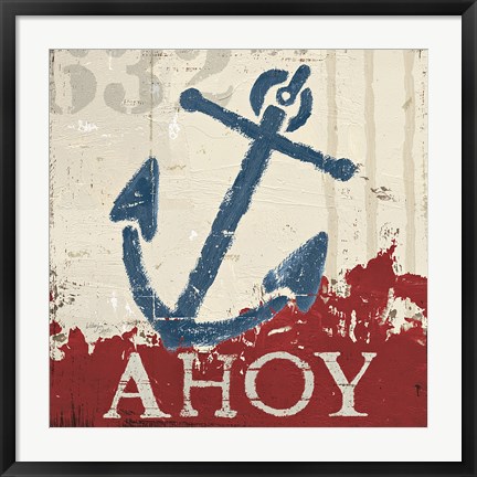 Framed Nautical IV Red Print