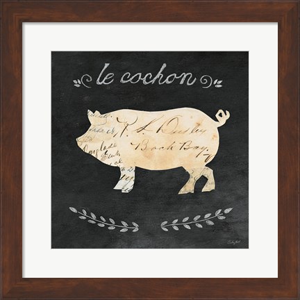 Framed Le Cochon Cameo Sq Print