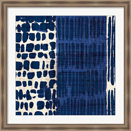 Framed Indigo Batik I Print