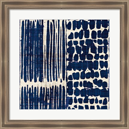 Framed Indigo Batik III Print