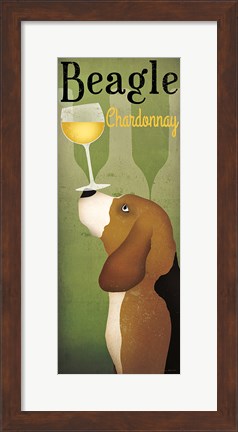 Framed Beagle Winery Chardonnay Print