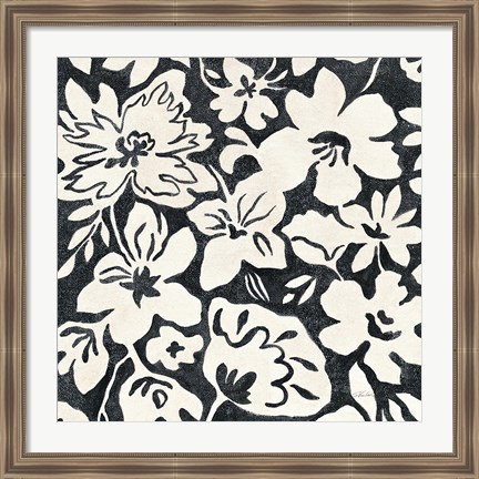 Framed Chalkboard Floral II Print