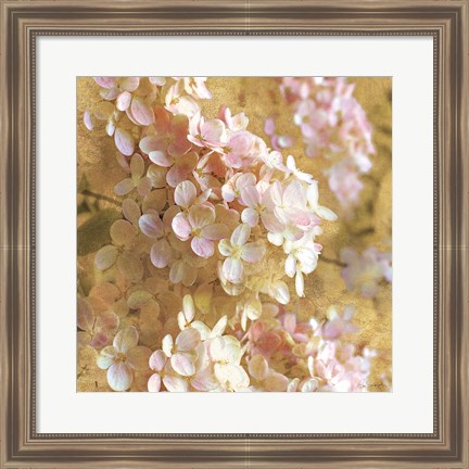 Framed Gilded Hydrangea I Print