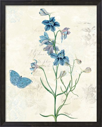 Framed Booked Blue II Print