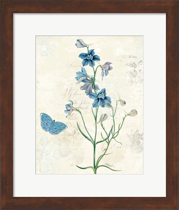 Framed Booked Blue II Print