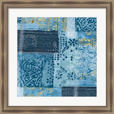 Framed Alhambra II Indigo Print