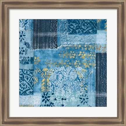 Framed Alhambra III Indigo Print