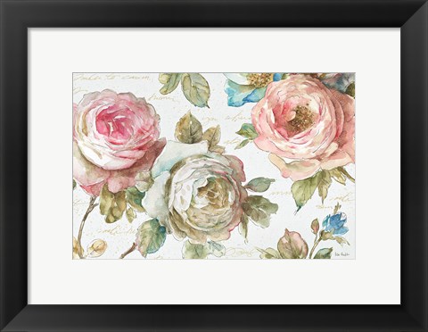 Framed Poeme D Amour II Print