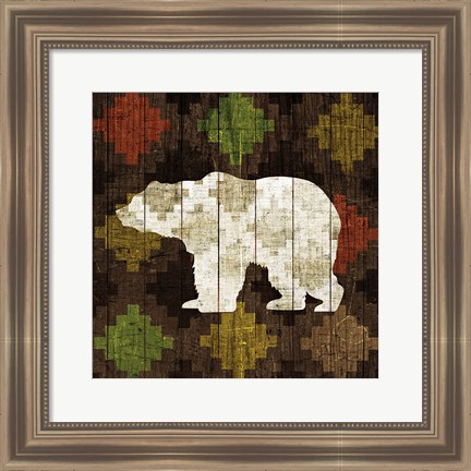 Framed Southwest Lodge - Bear Print