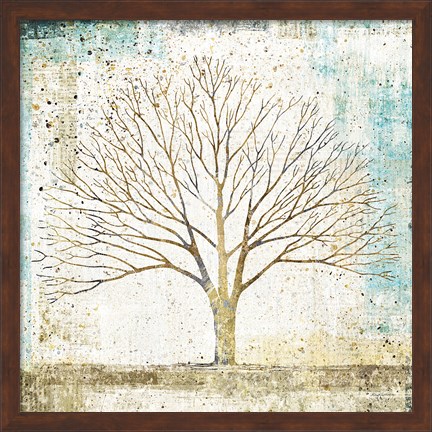 Framed Solitary Tree Collage Print