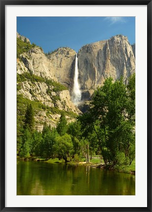 Framed Upper Yosemite Falls, Merced River, Yosemite NP, California Print