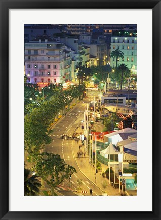 Framed Overview of La Pantiero, Cannes, France Print