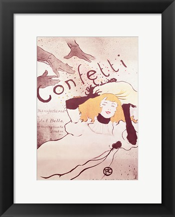 Framed Confetti, 1893 Print