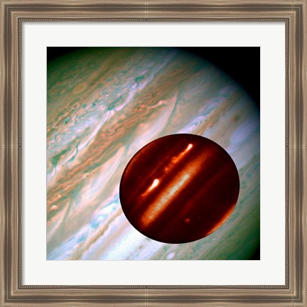 Framed Hubble/IRTF Composite Image of Jupiter Storms Print