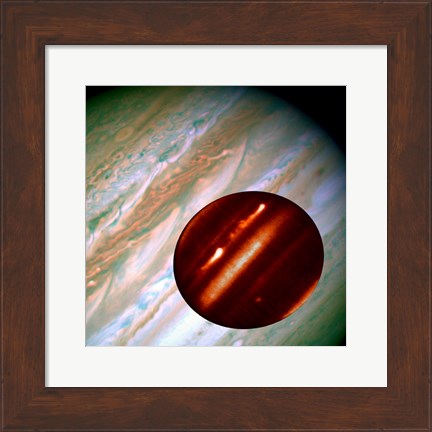 Framed Hubble/IRTF Composite Image of Jupiter Storms Print