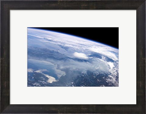 Framed Haze in the Po River Valley of Italy Print