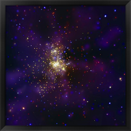 Framed Westerlund 2, a Young Star Cluster Print