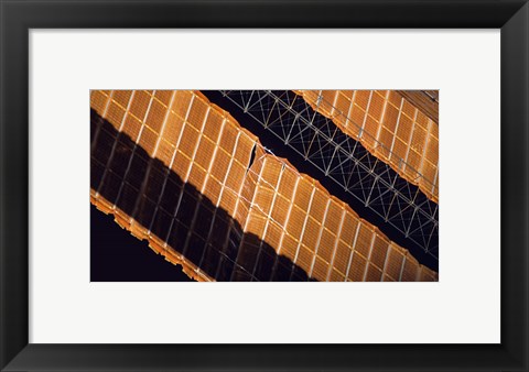 Framed Close-up View of the Repaired Solar Array on the International Space Station Print