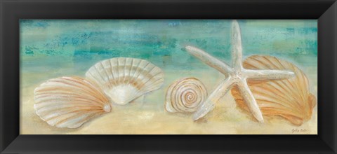 Framed Horizon Shells Panel I Print