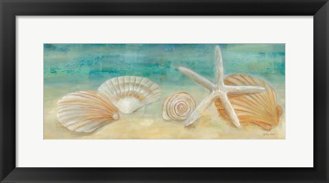 Framed Horizon Shells Panel I Print