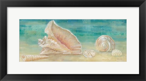 Framed Horizon Shells Panel II Print