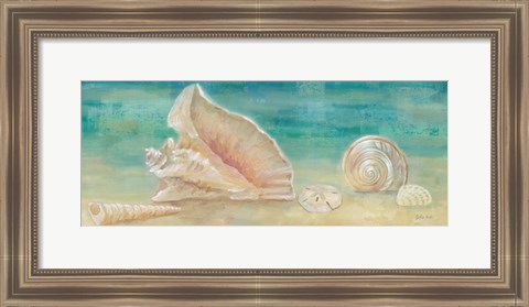 Framed Horizon Shells Panel II Print