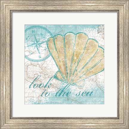 Framed Look to the Sea I Print