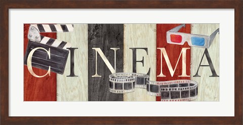 Framed Movie Cinema Signs II Print