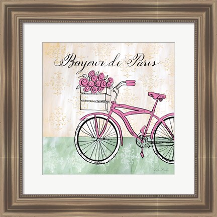 Framed Bonjour de Paris II Print